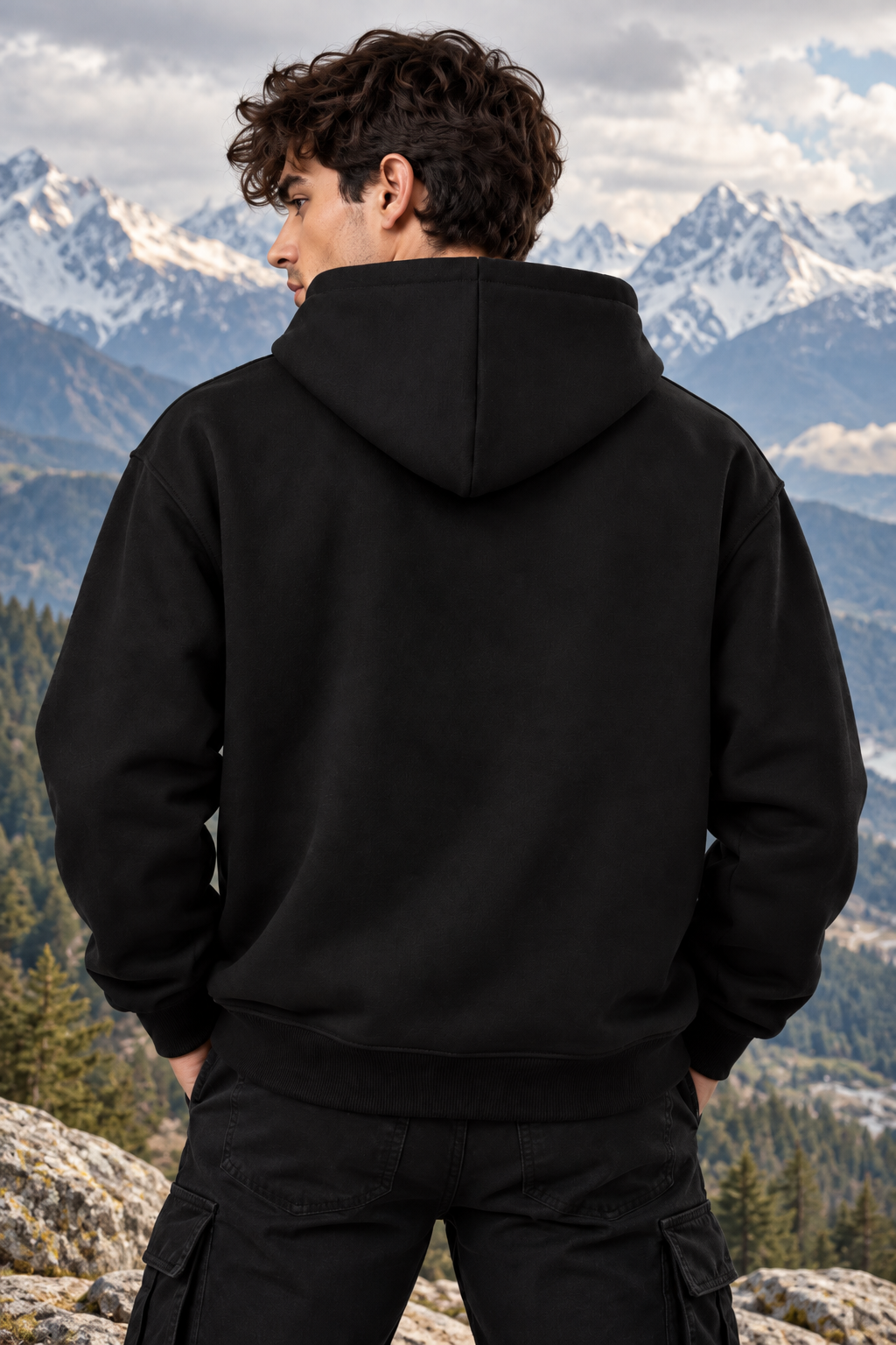 The Solitude Oversized Cotton Fleece Hoodie | Unisex