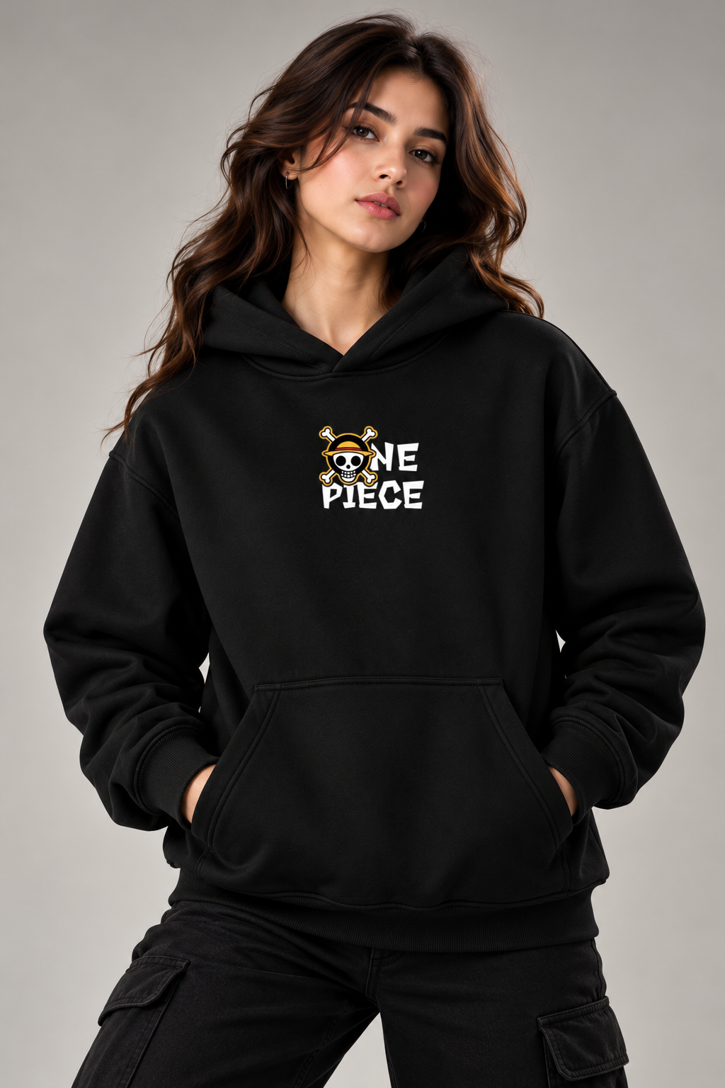 One Piece Oversized cotton Fleece Hoodie | Unisex