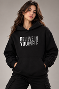 Believe In Yourself Oversized Cotton Fleece Hoodie | Unisex
