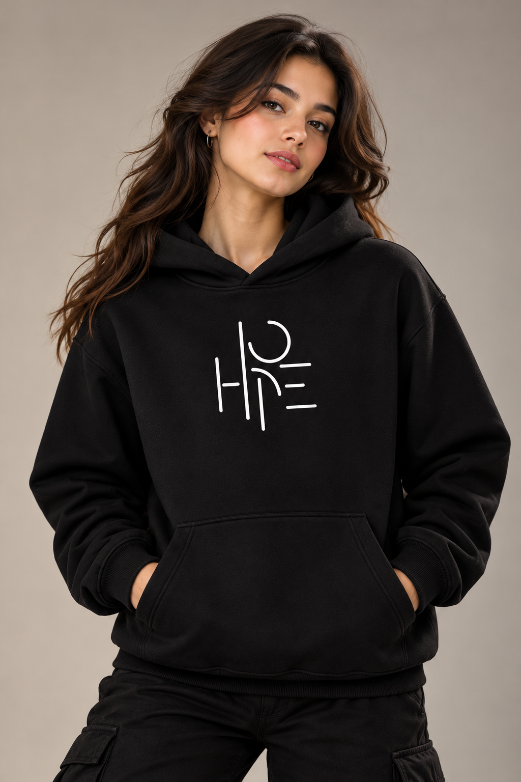 HOPE Oversized Cotton Fleece Hoodie | Unisex