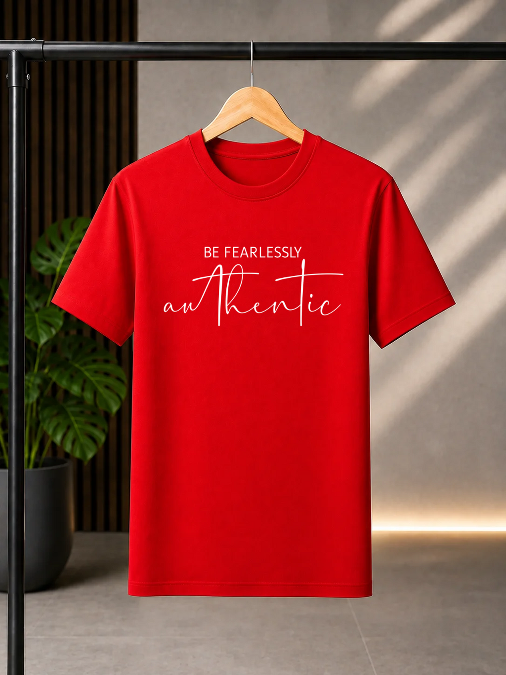 Be Fearlessly Authentic Regular fit Cotton T-shirt | Unisex