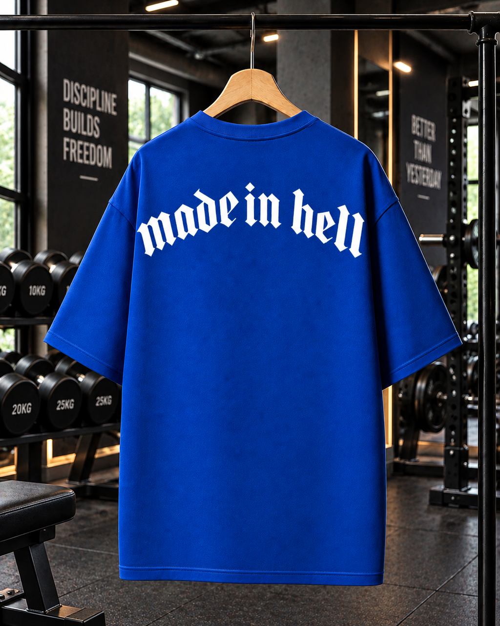 Made in Hell Oversized Gym T-shirt | Unisex
