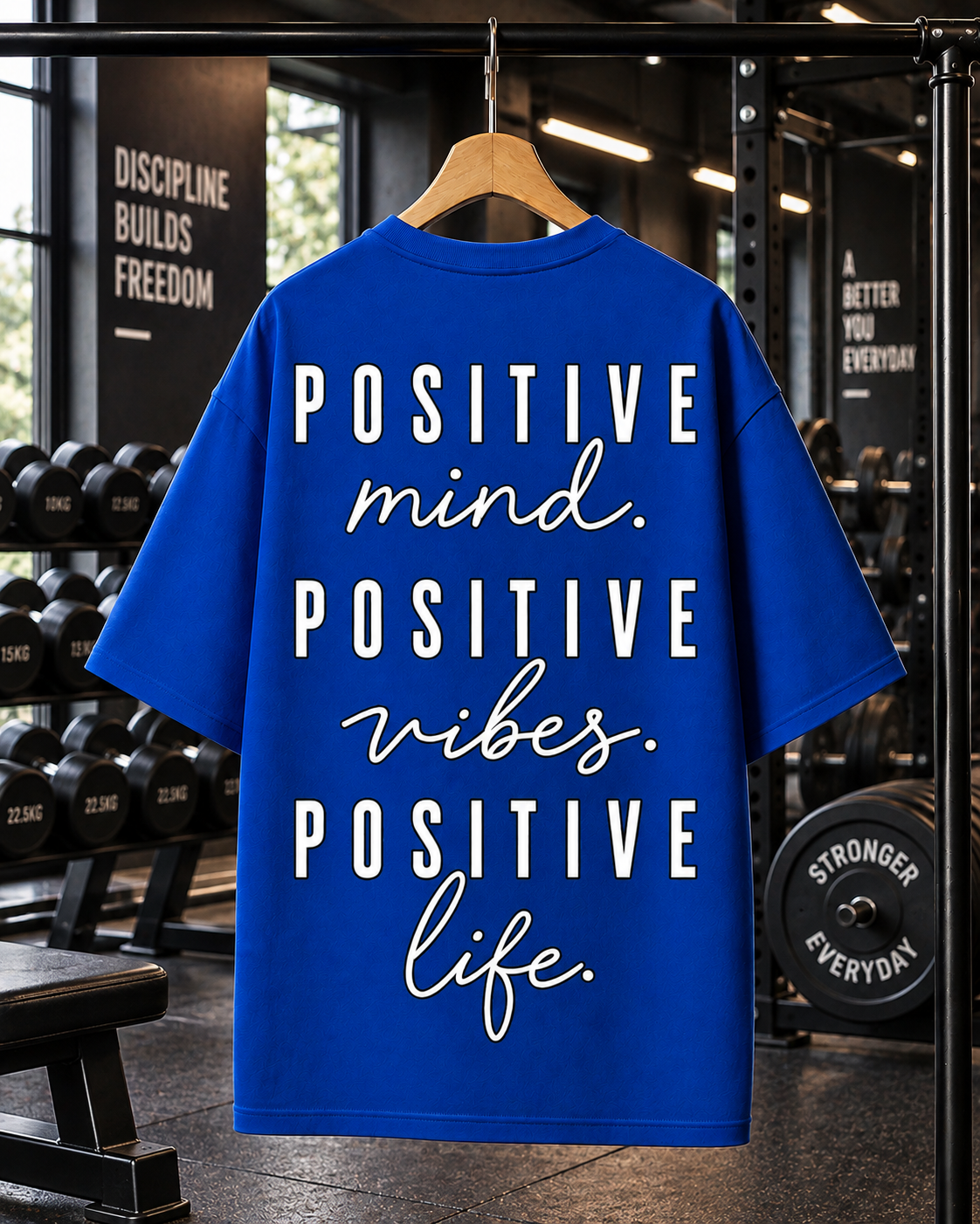 Positive Life Oversized Gym T-shirt | Unisex