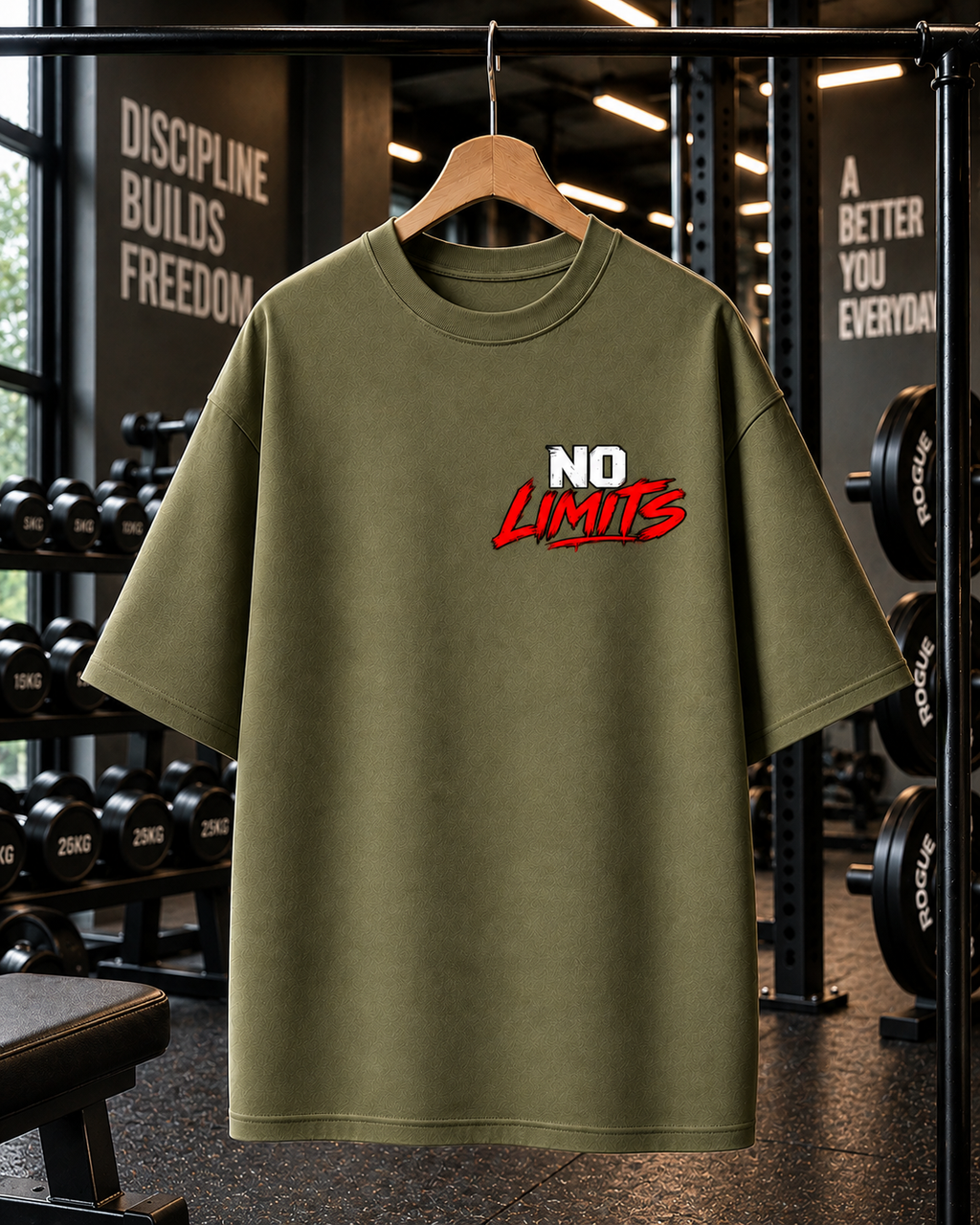No Limits Oversized Gym T-shirt | Unisex