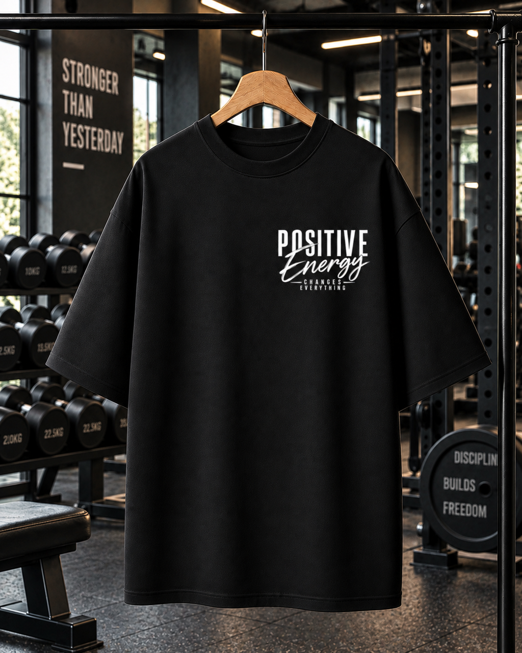Positive Life Oversized Gym T-shirt | Unisex