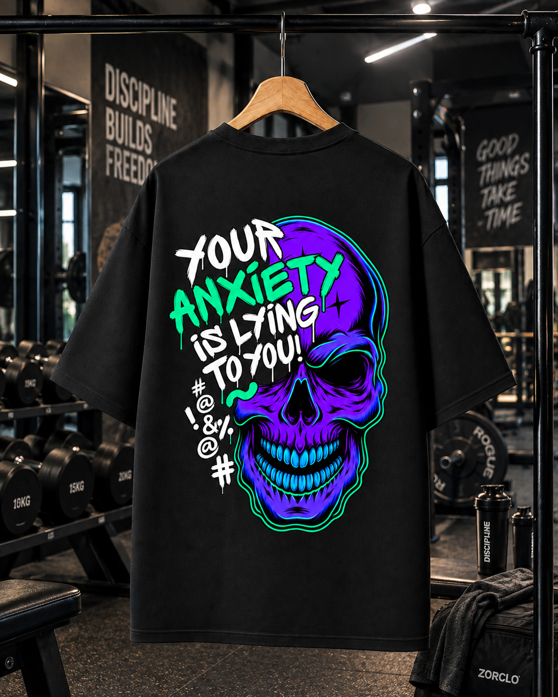 Built to Conquer Oversized Gym T-shirt