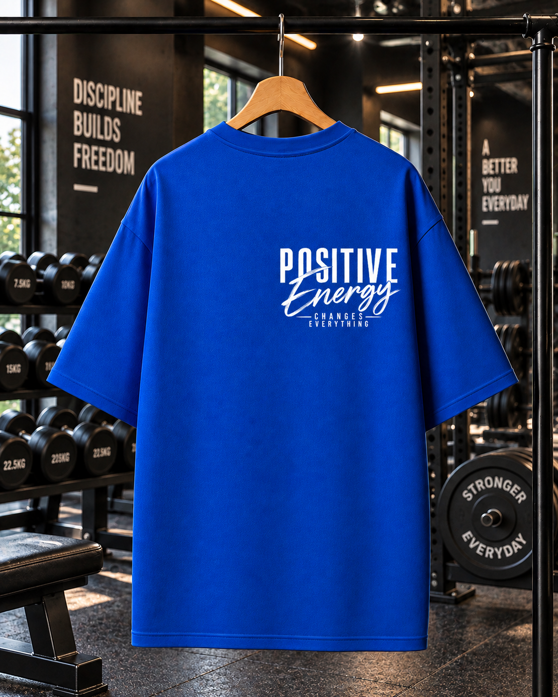 Positive Life Oversized Gym T-shirt | Unisex
