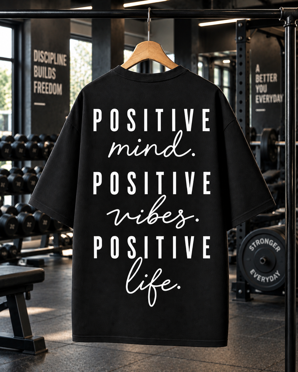 Positive Life Oversized Gym T-shirt | Unisex