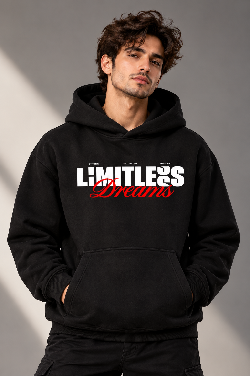 LIMITLESS DREAMS Oversized Cotton Fleece Hoodie | Unisex