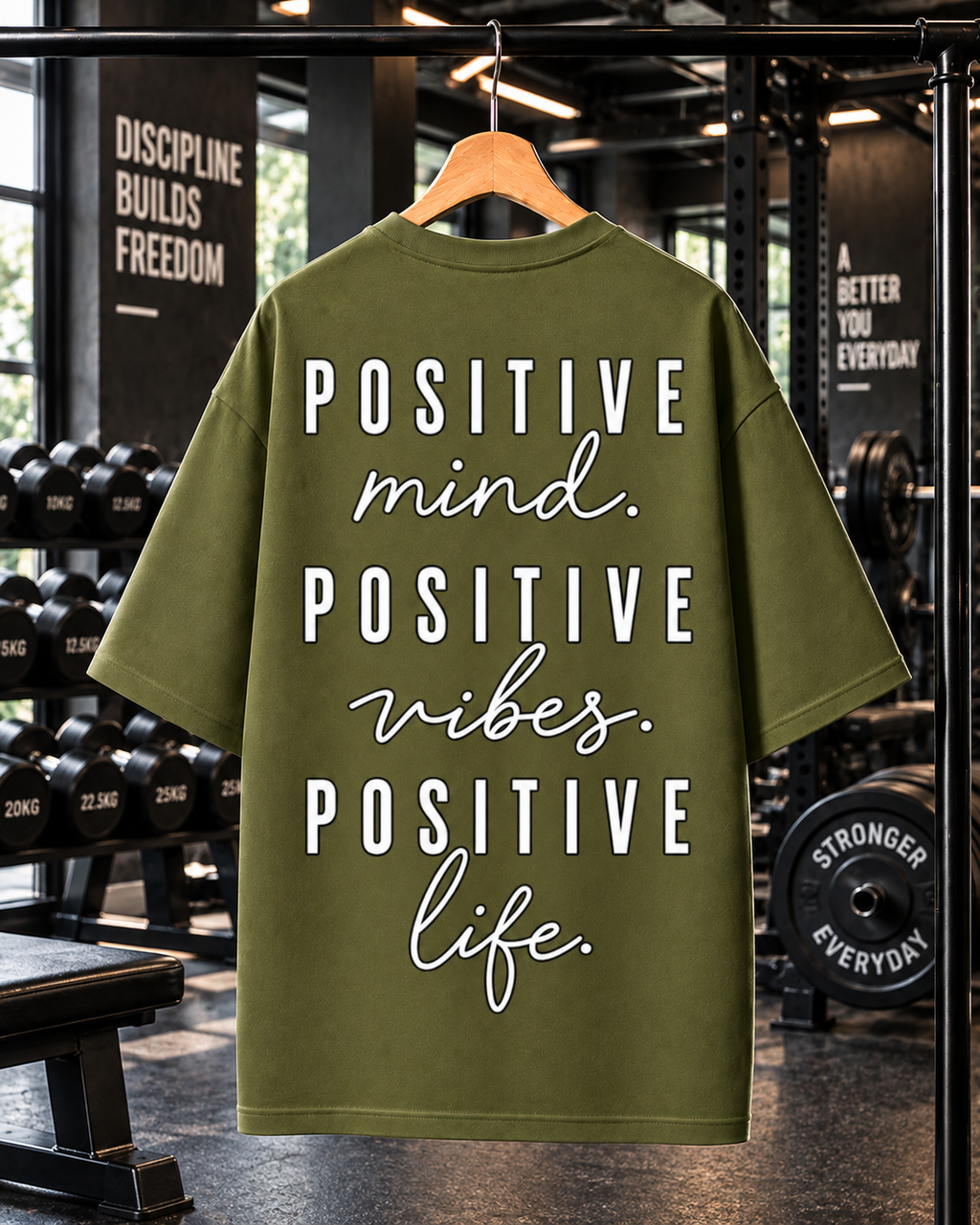 Positive Life Oversized Gym T-shirt | Unisex