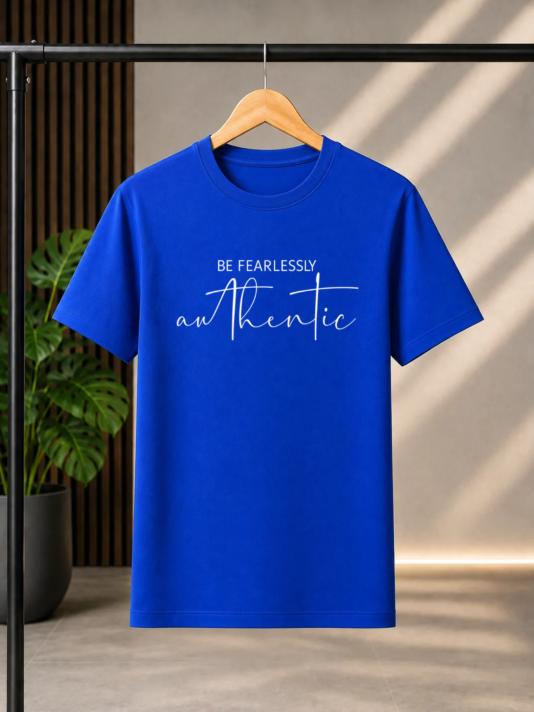 Be Fearlessly Authentic Regular fit Cotton T-shirt | Unisex