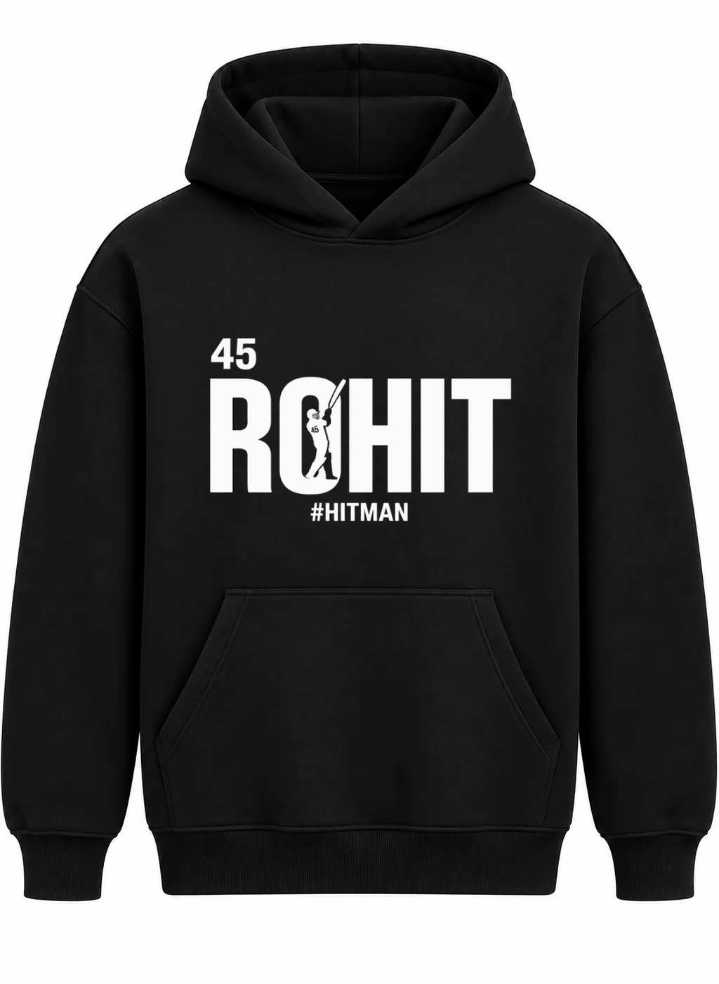 Rohit Sharma Oversized Cotton Fleece Hoodie | Unisex