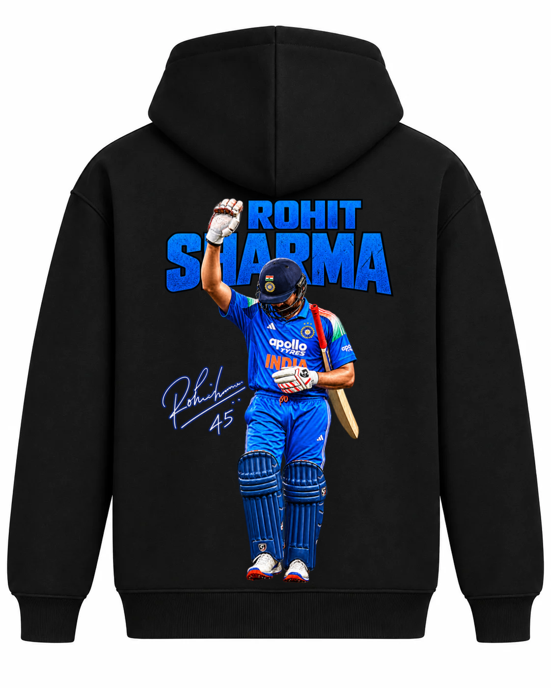 Rohit Sharma Oversized Cotton Fleece Hoodie | Unisex