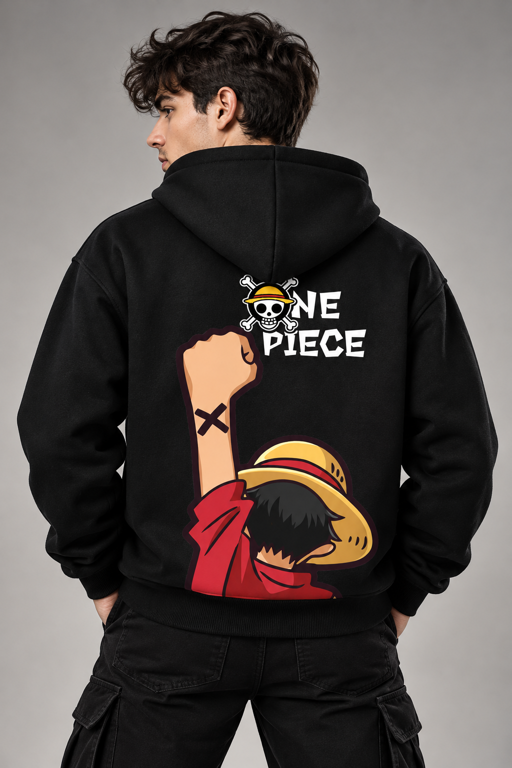 One Piece Oversized cotton Fleece Hoodie | Unisex