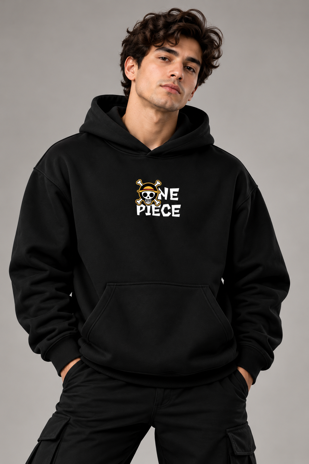 One Piece Oversized cotton Fleece Hoodie | Unisex