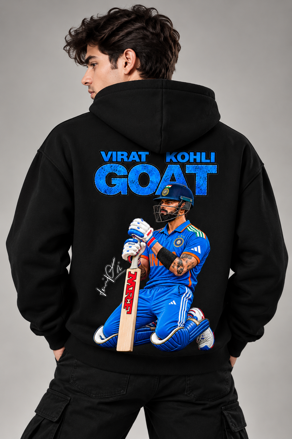 Virat Kohli Oversized Cotton fleece Hoodie