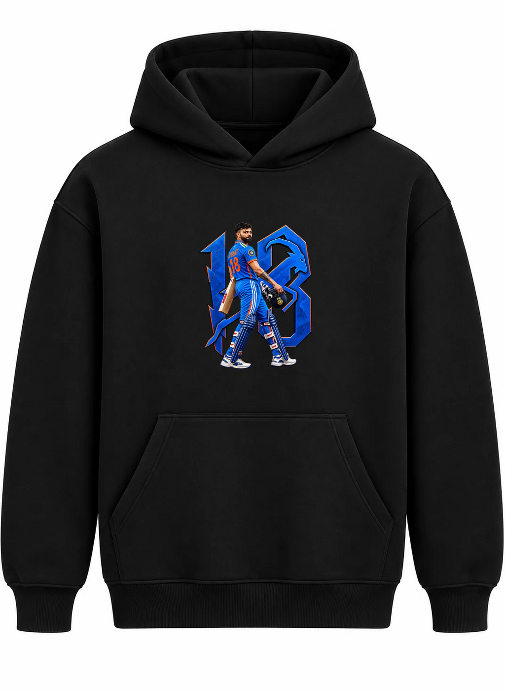 Virat Kohli Oversized Cotton fleece Hoodie