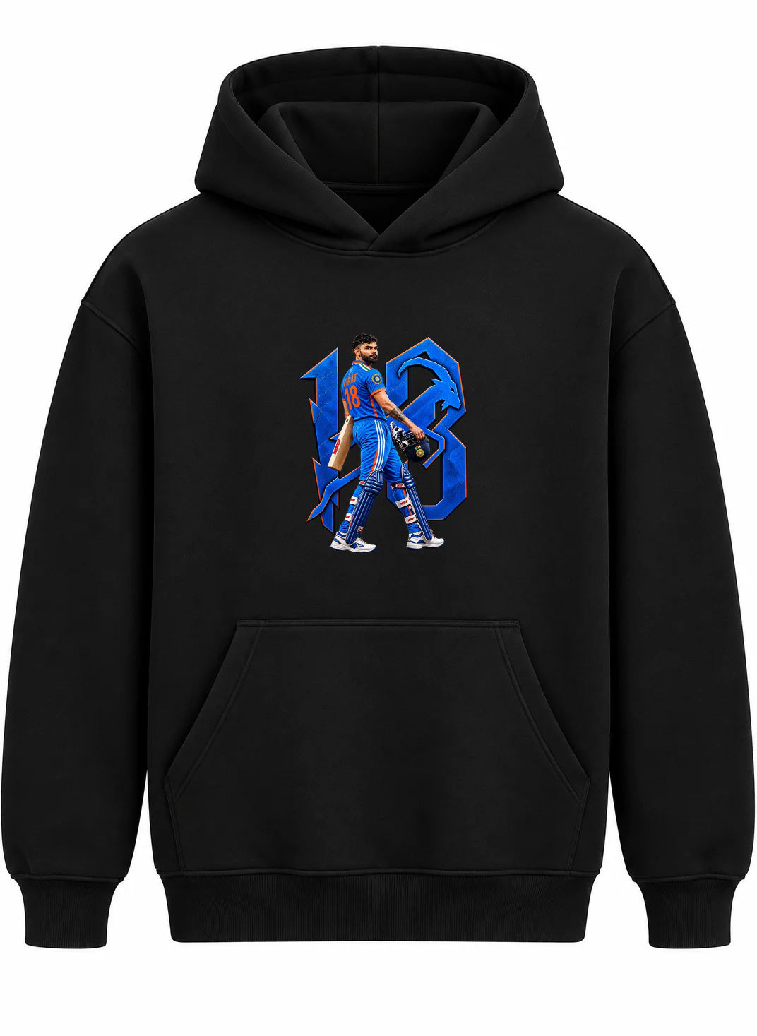 Virat Kohli Oversized Cotton fleece Hoodie