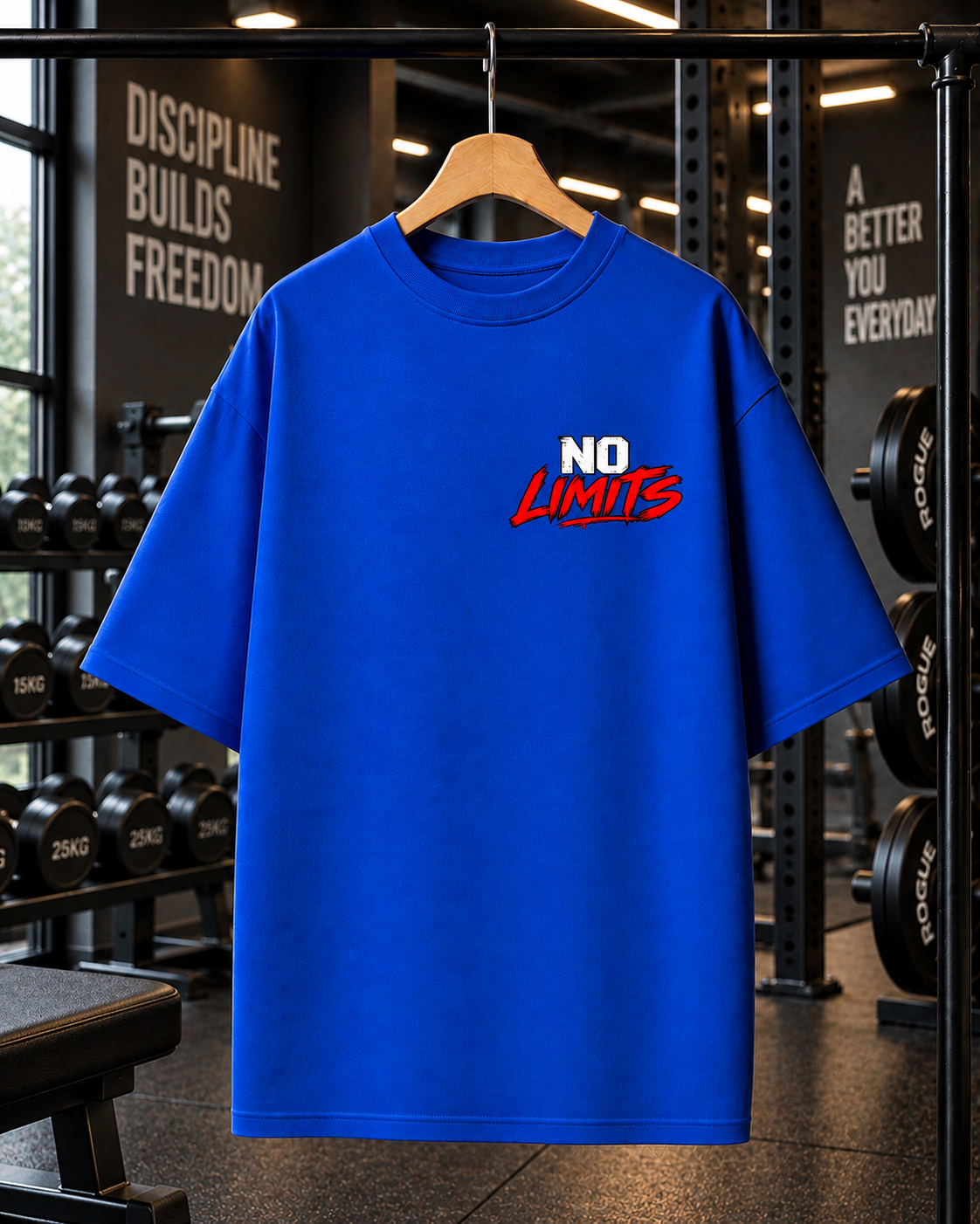 No Limits Oversized Gym T-shirt | Unisex
