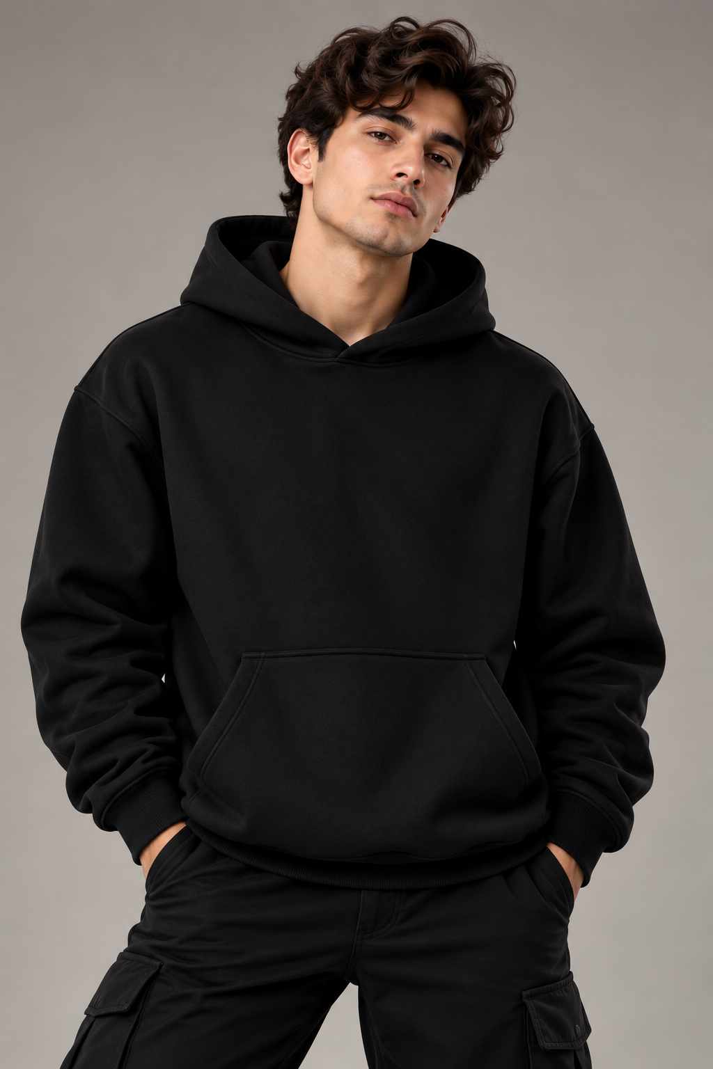 Plain Premium Oversized Cotton Fleece Hoodie | Unisex