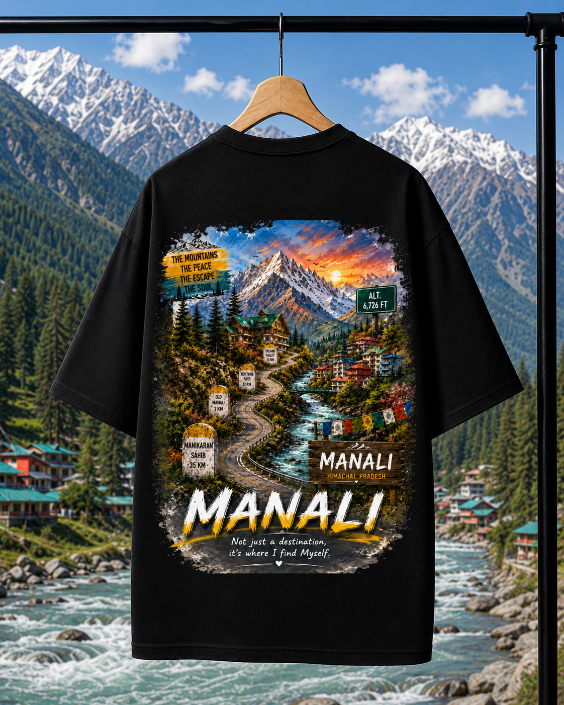 Manali | Unisex Oversized Tee