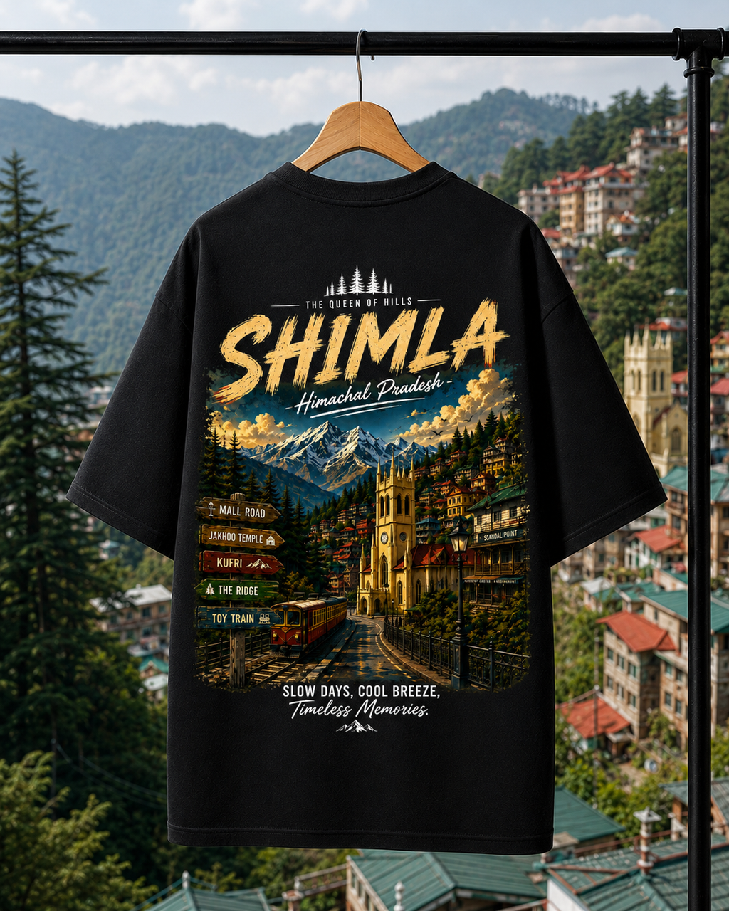 The Queen of Hills SHIMLA | Unisex Oversized Tee