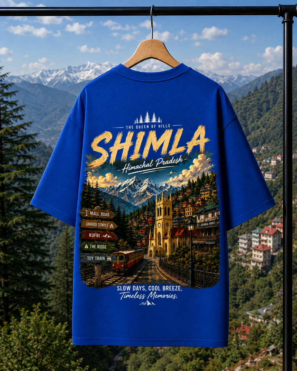 The Queen of Hills SHIMLA | Unisex Oversized Tee