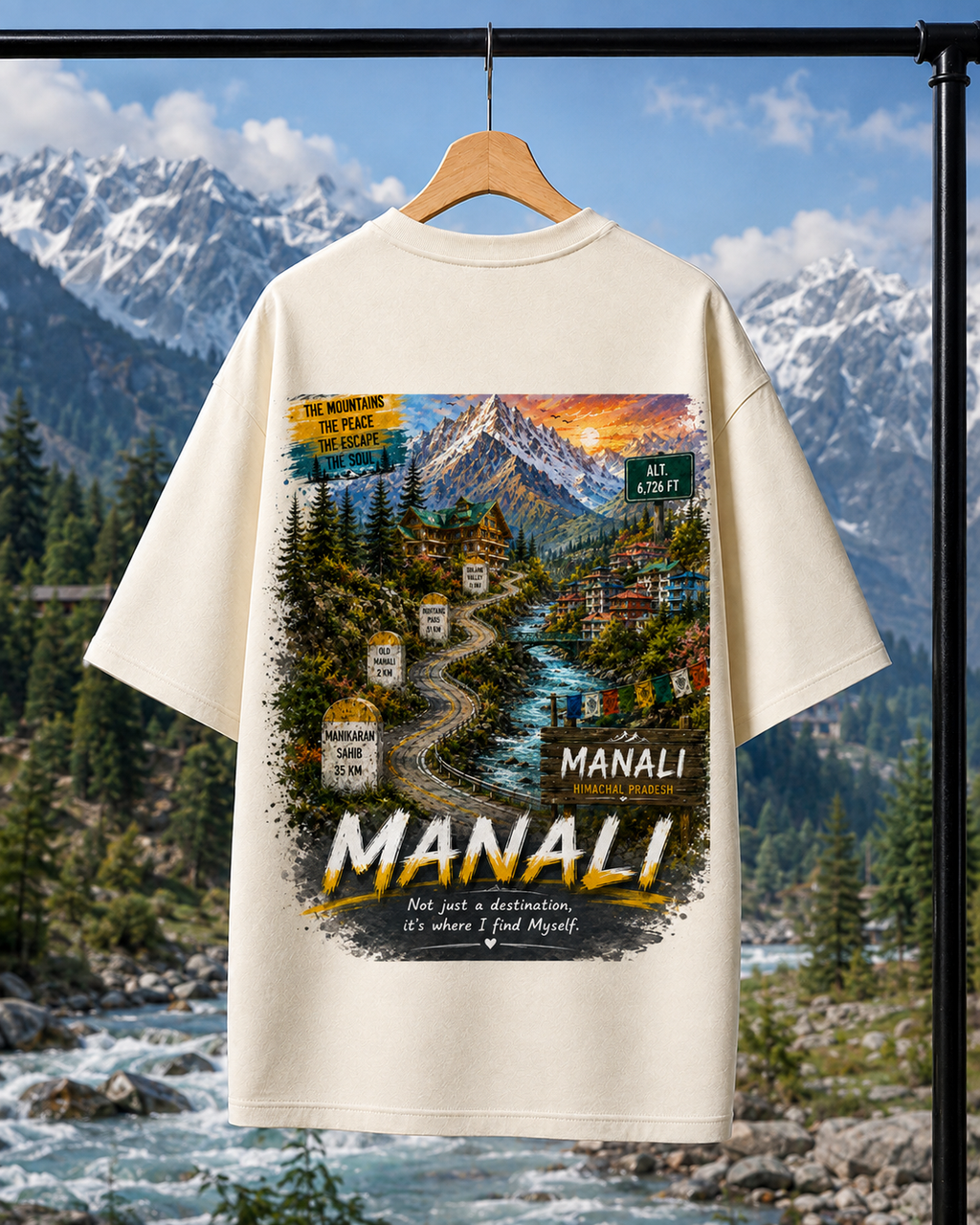 Manali | Unisex Oversized Tee