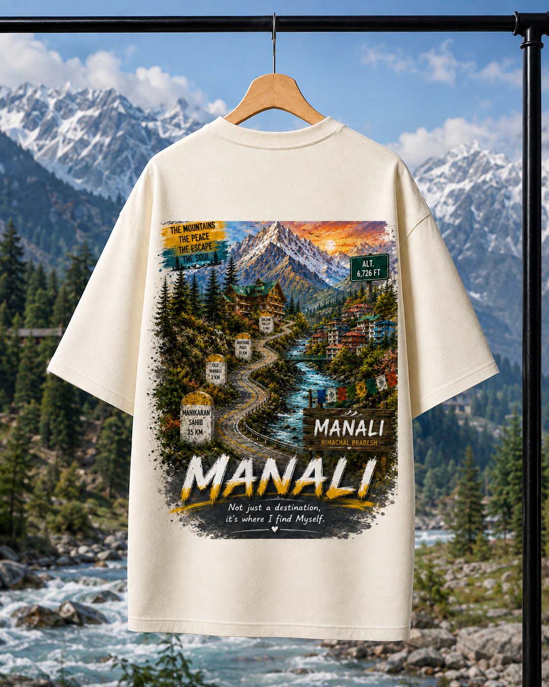Manali | Unisex Oversized Tee