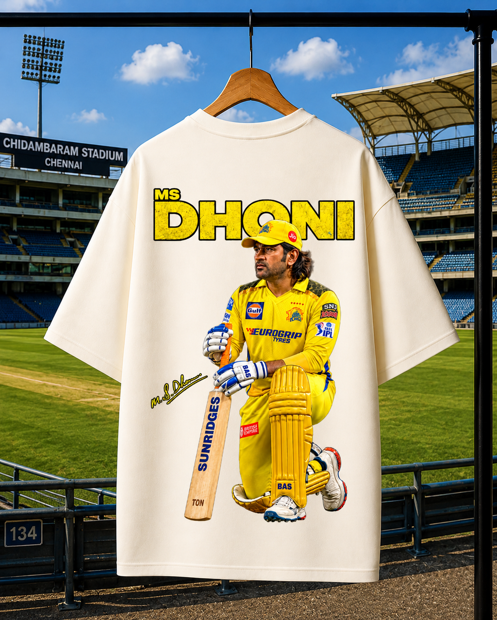 MS DHONI | Unisex Oversized Tee