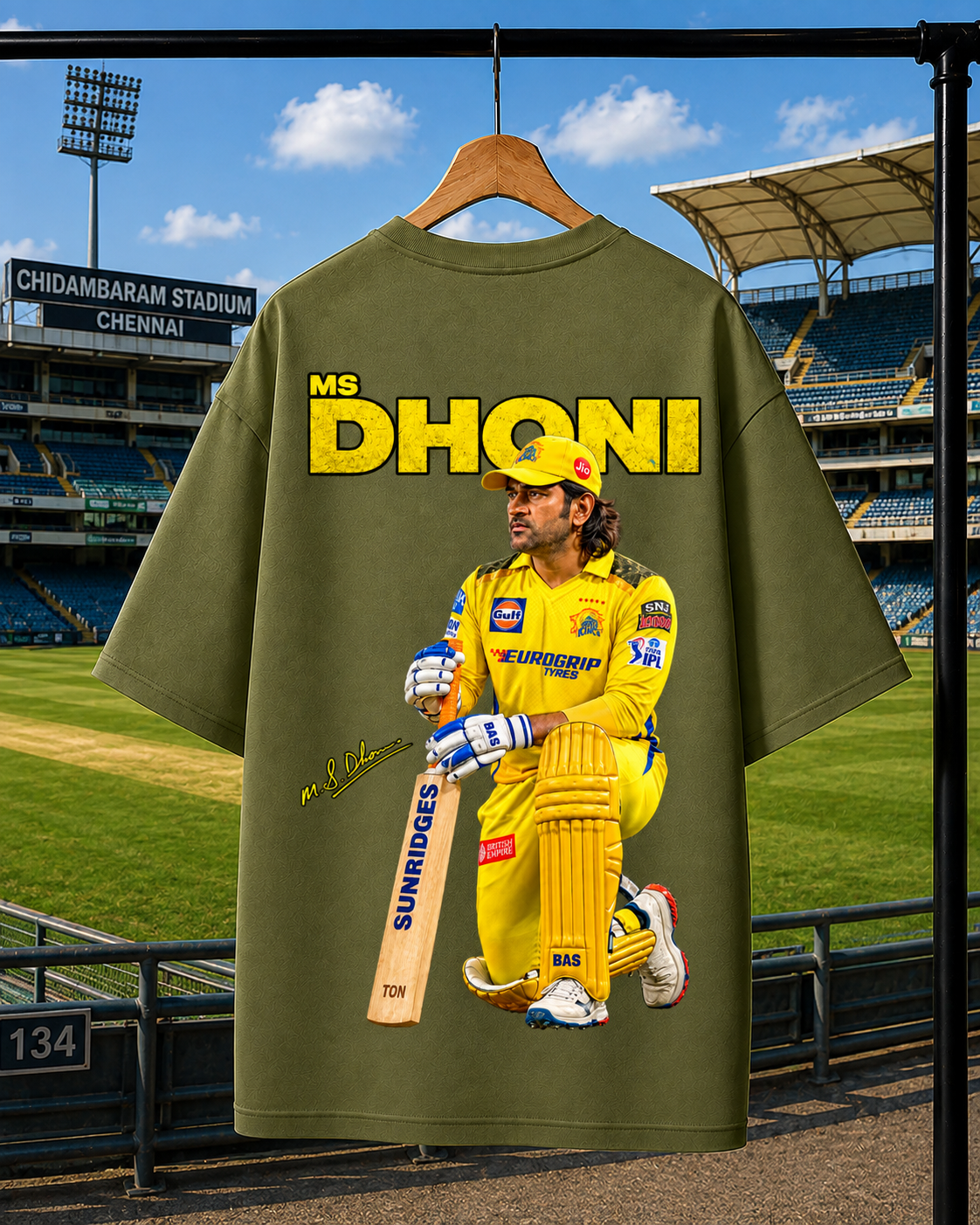 MS DHONI | Unisex Oversized Tee