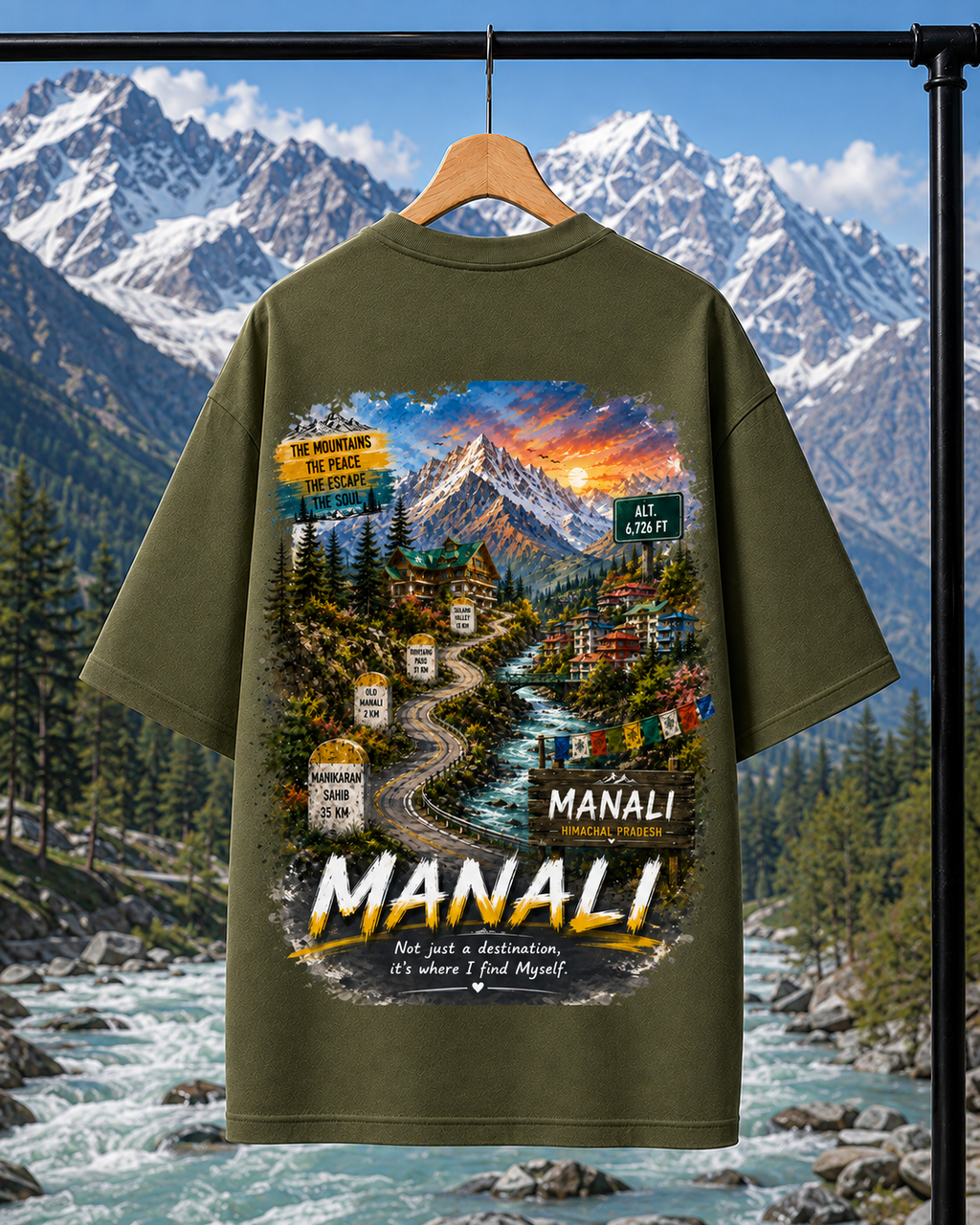 Manali | Unisex Oversized Tee