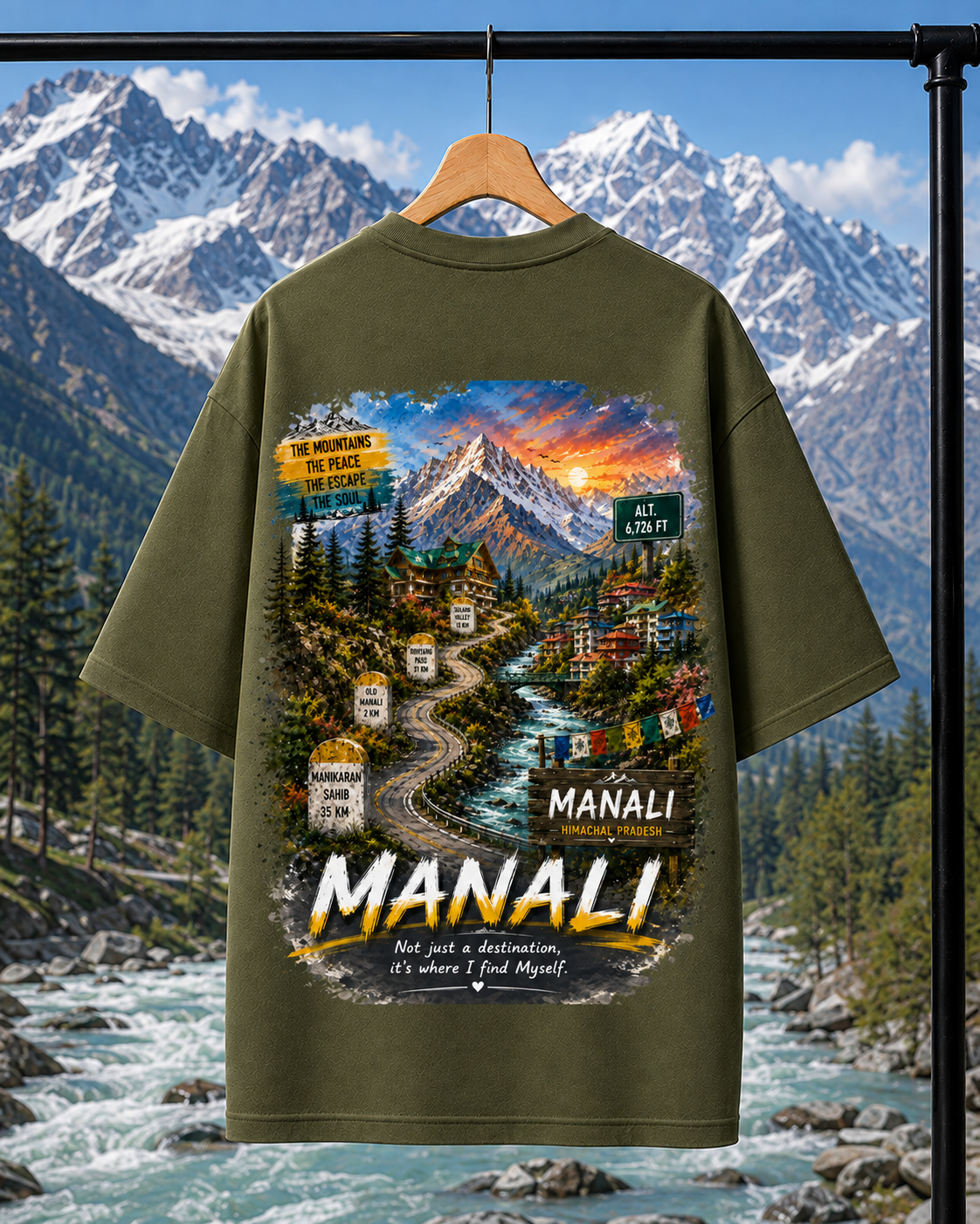 Manali | Unisex Oversized Tee