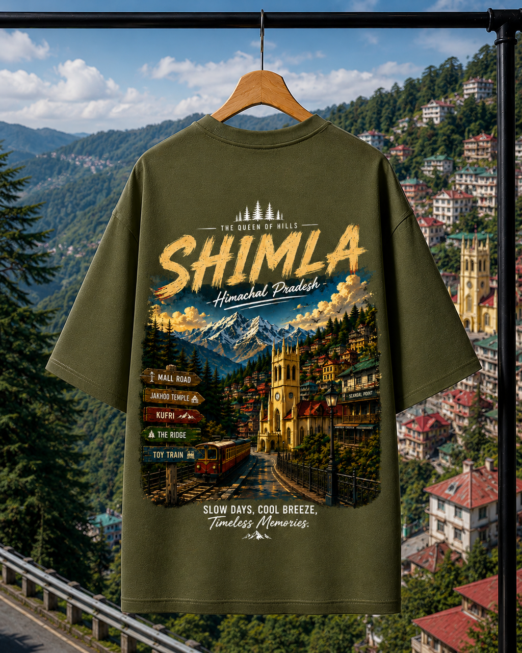 The Queen of Hills SHIMLA | Unisex Oversized Tee