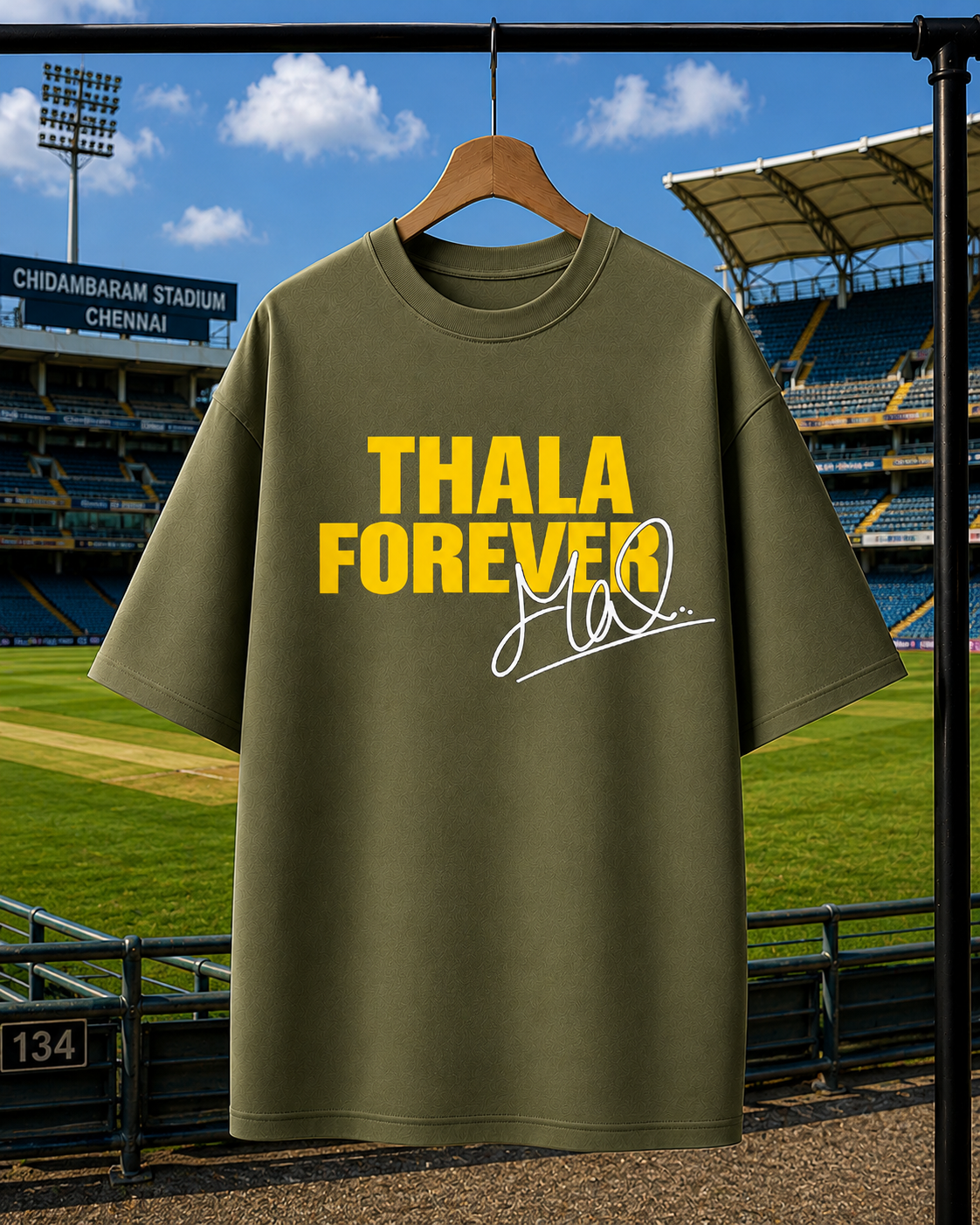 MS DHONI | Unisex Oversized Tee