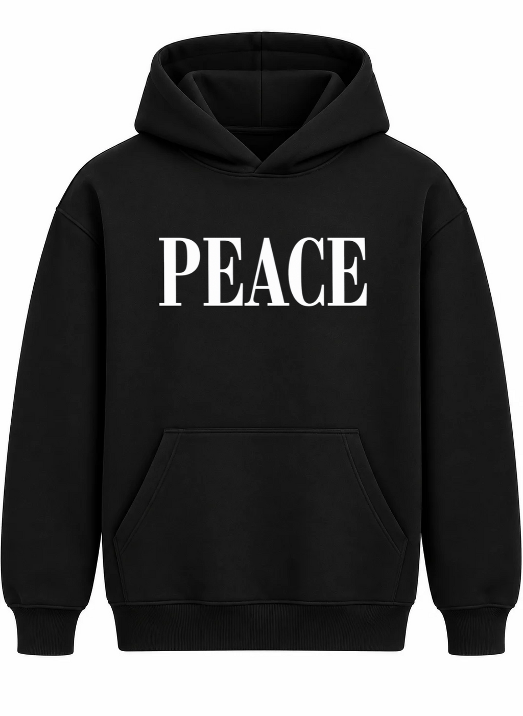 PEACE Oversized Cotton Fleece Hoodie | Unisex