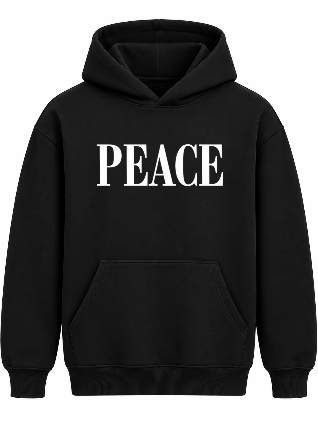 PEACE Oversized Cotton Fleece Hoodie | Unisex