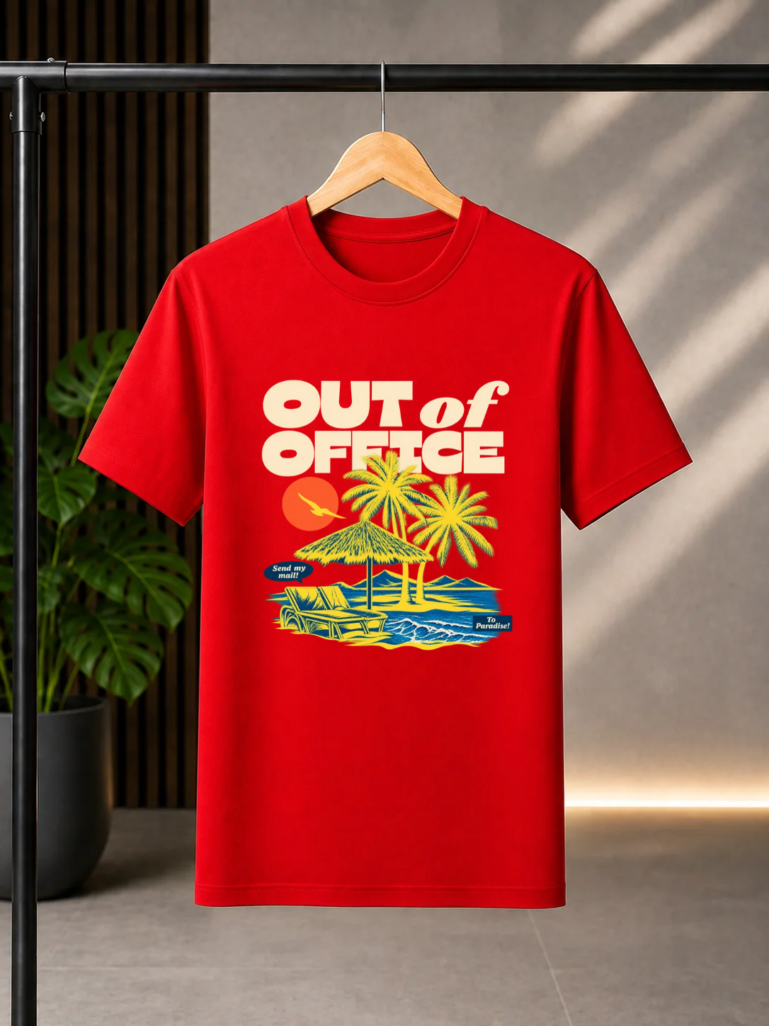 Out of Office Regular Fit Cotton T-shirt | Unisex