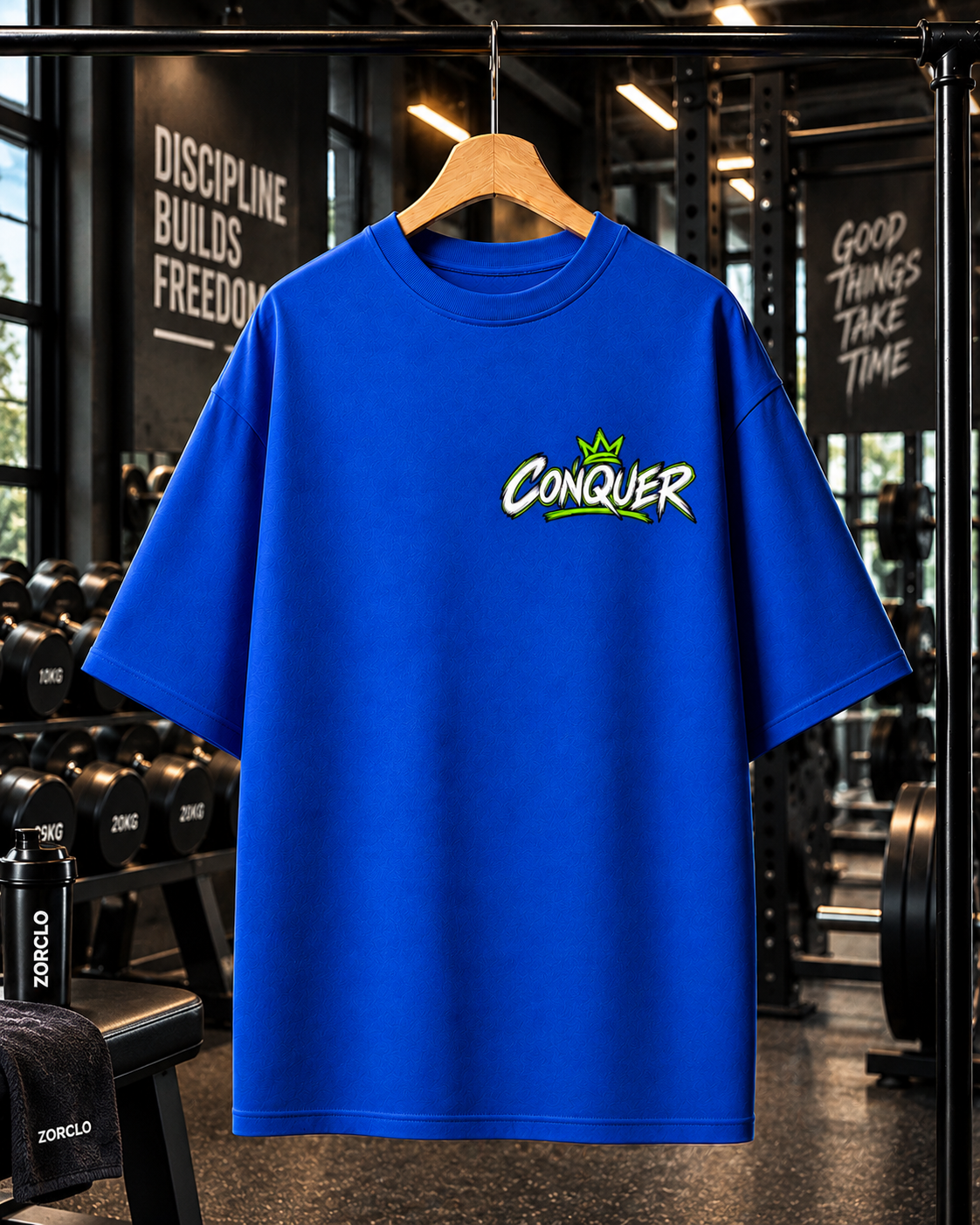 Built to Conquer Oversized Gym T-shirt