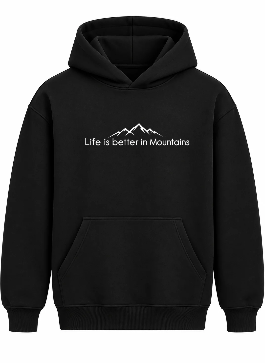 Mountain Calling Oversized Cotton Fleece Hoodie | Unisex