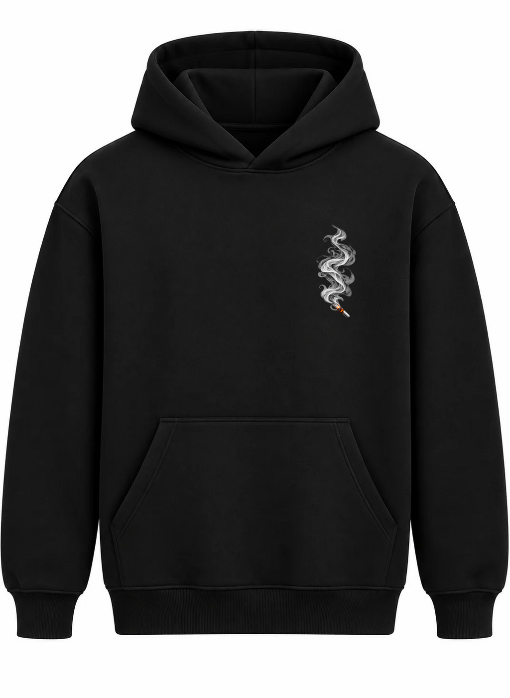 Phantom Smoke Oversized Cotton Fleece Hoodie | Unisex