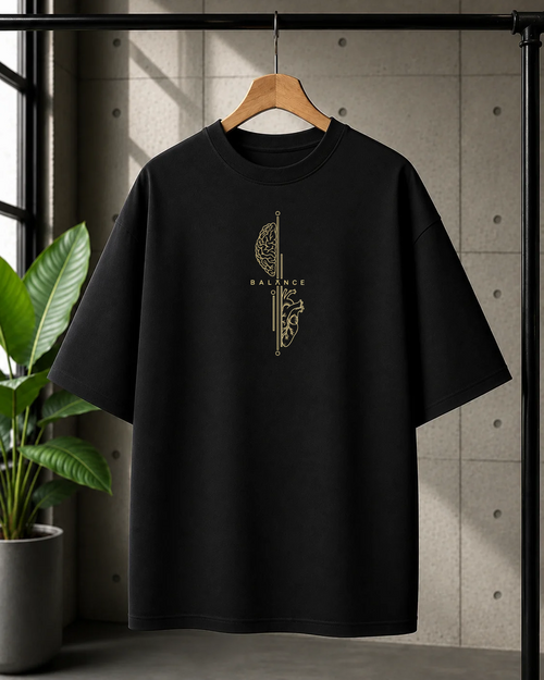 BALANCE Oversized Cotton T-shirt | Unisex premium Streetwear