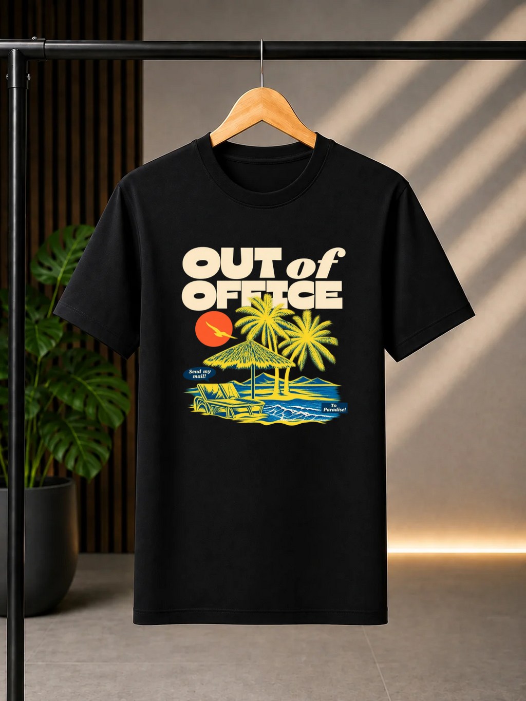 Out of Office Regular Fit Cotton T-shirt | Unisex