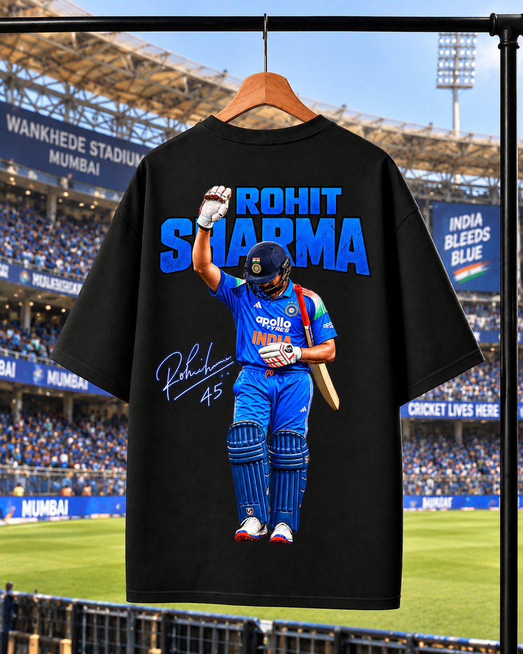 Rohit Sharma Oversized T-shirt | Unisex Cricket Streetwear