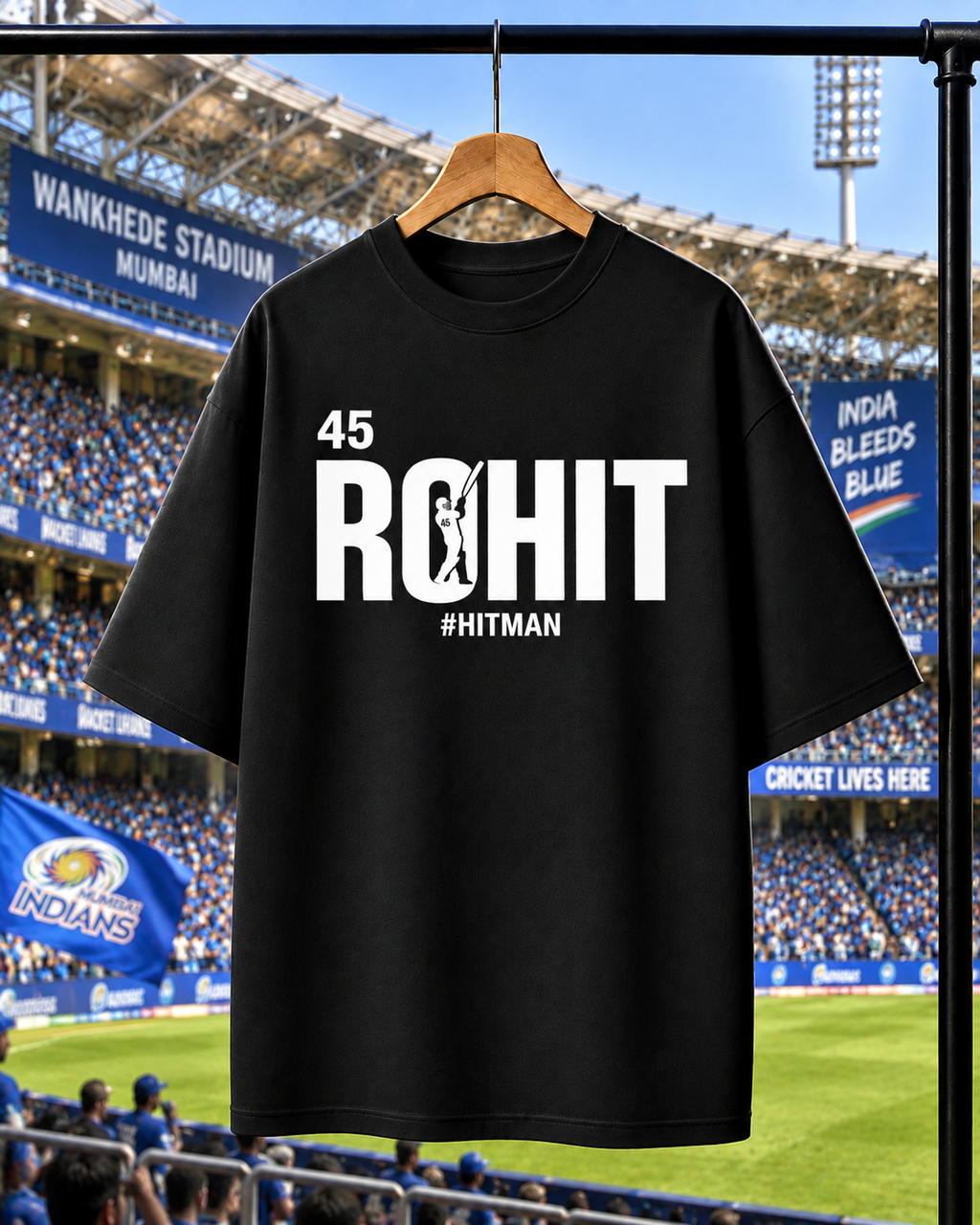 Rohit Sharma Oversized T-shirt | Unisex Cricket Streetwear