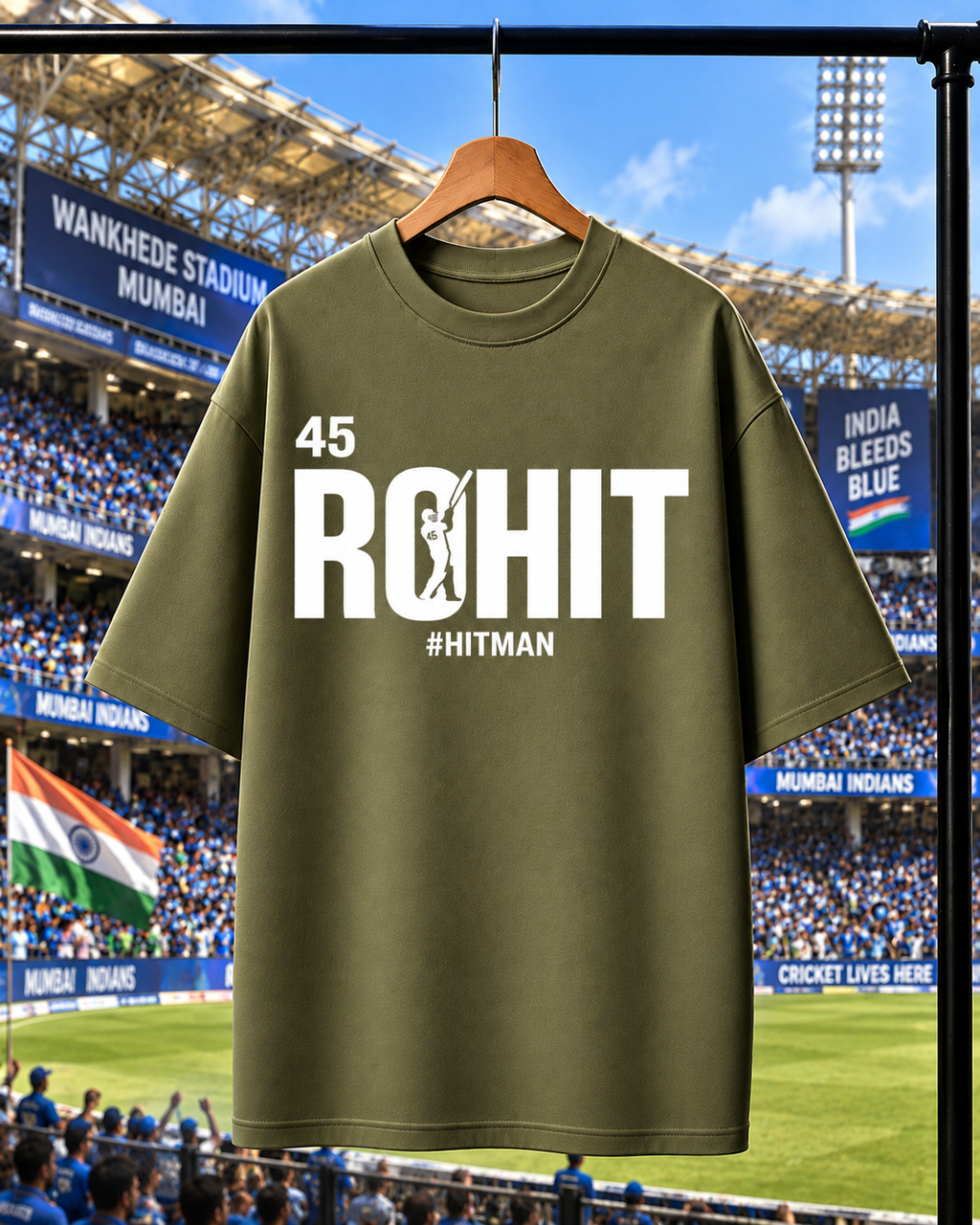 Rohit Sharma Oversized T-shirt | Unisex Cricket Streetwear