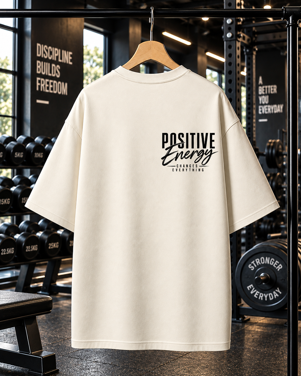 Positive Life Oversized Gym T-shirt | Unisex