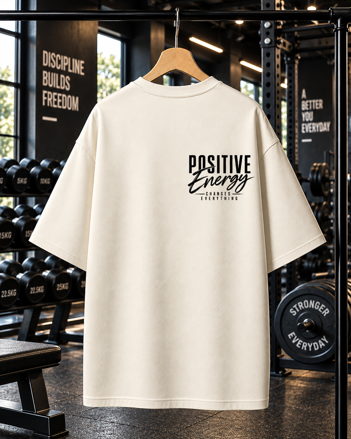 Positive Life Oversized Gym T-shirt | Unisex